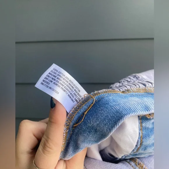 Wild Fable~Lavender Blue Tubed Cargo Denim Jumpsuit with Shirred Back~Size M NWT - Picture 14 of 14